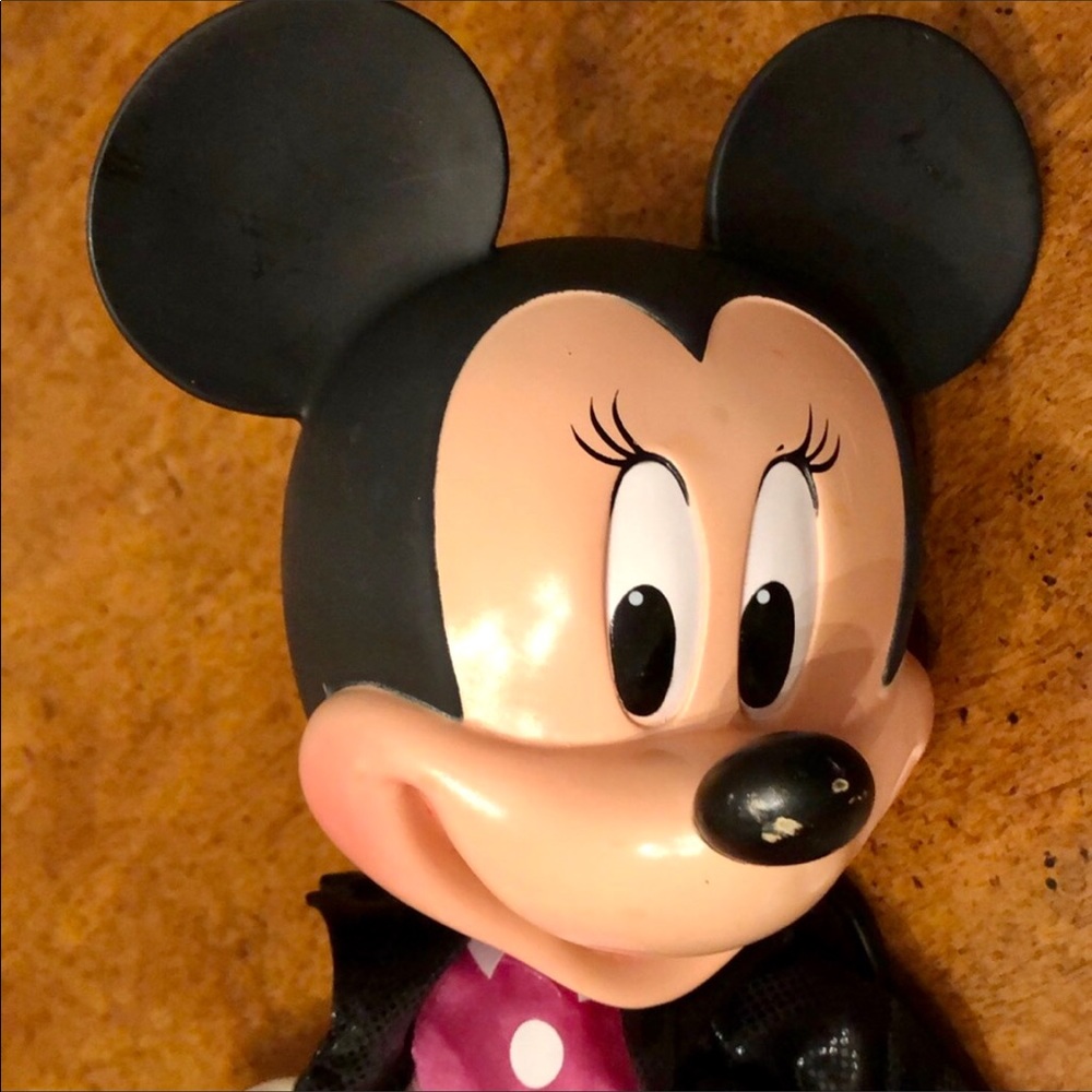 VINTAGE TALKING MINNIE MOUSE DOLL WALT DISNEY ANTIQUE SAYS CUTE PHRASES 12” - Picture 4 of 13